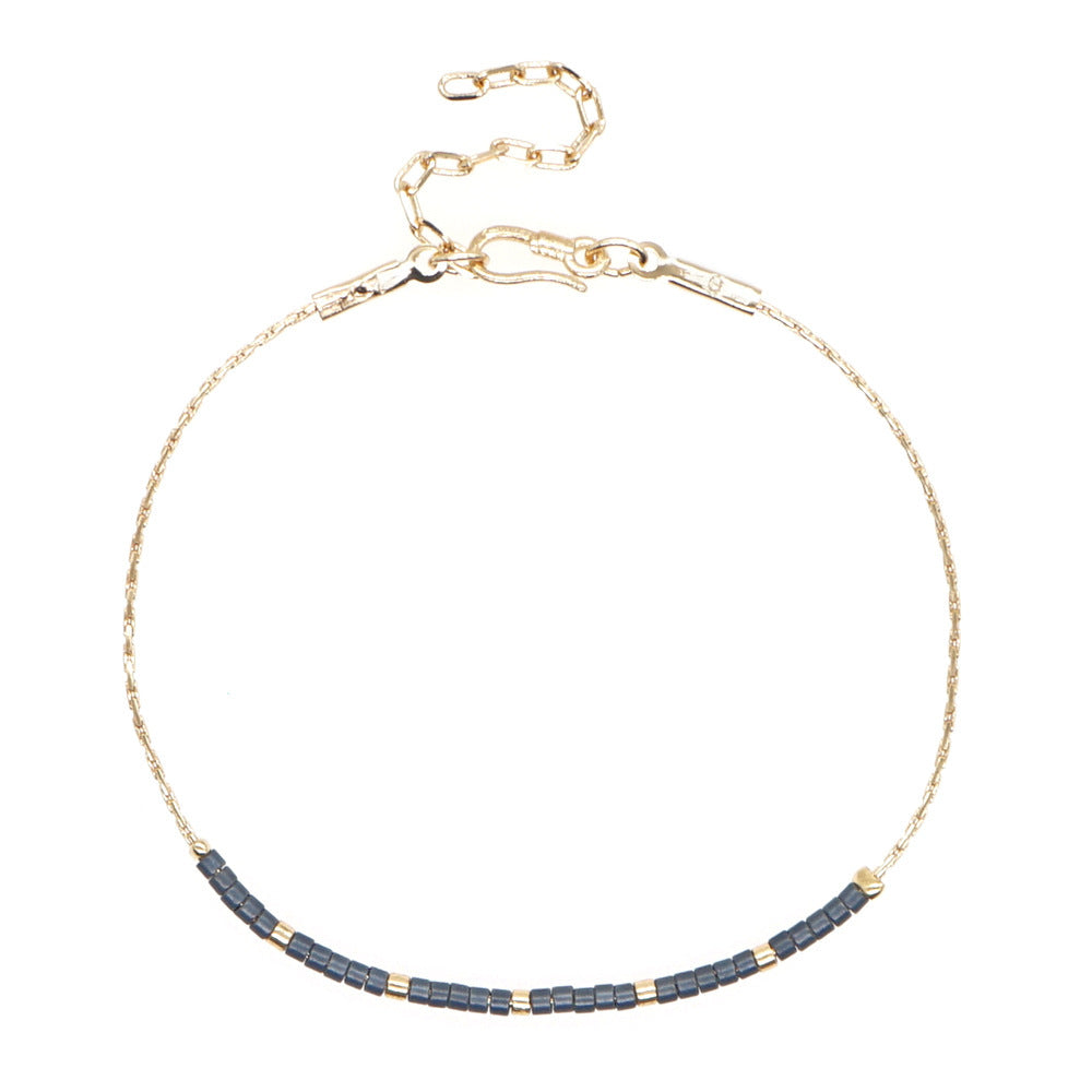 Wholesale Morse Code Imported Rice Beads Bracelet